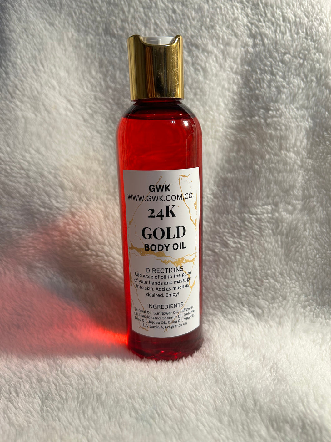 24K Gold Body Oil inspired by Baccarat Rouge